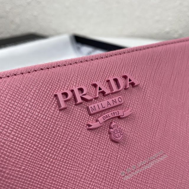 prada錢包 普拉達專櫃最新爆款長錢包 1ML506 prada女士單拉鏈錢包  pyd2211